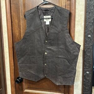 Cripple creek men’s leather vest size X-Large